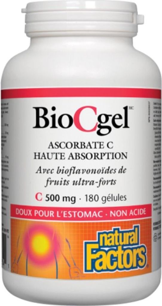 NATURAL FACTORS BioCgel Vitamin C (500 mg - 180 sgels)