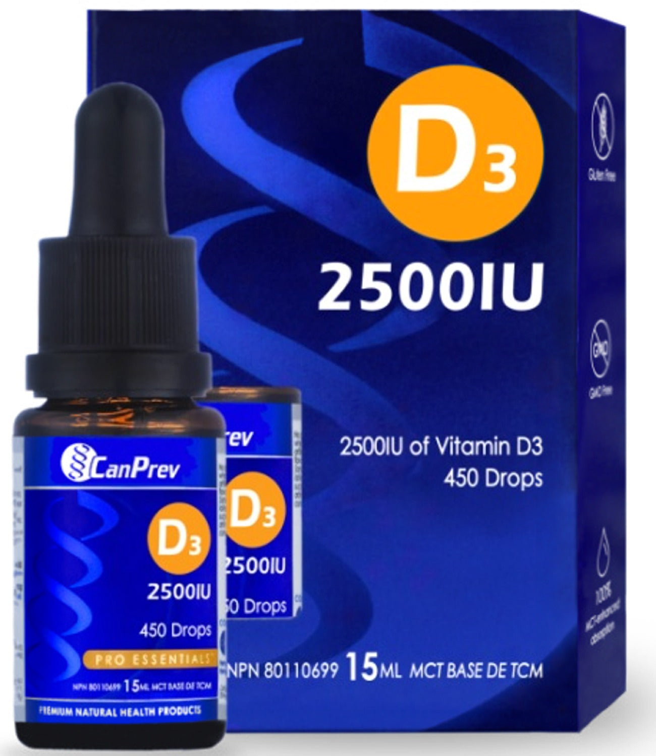 CANPREV D3 Drops 2500IU (15 ml) - MCT Base ml