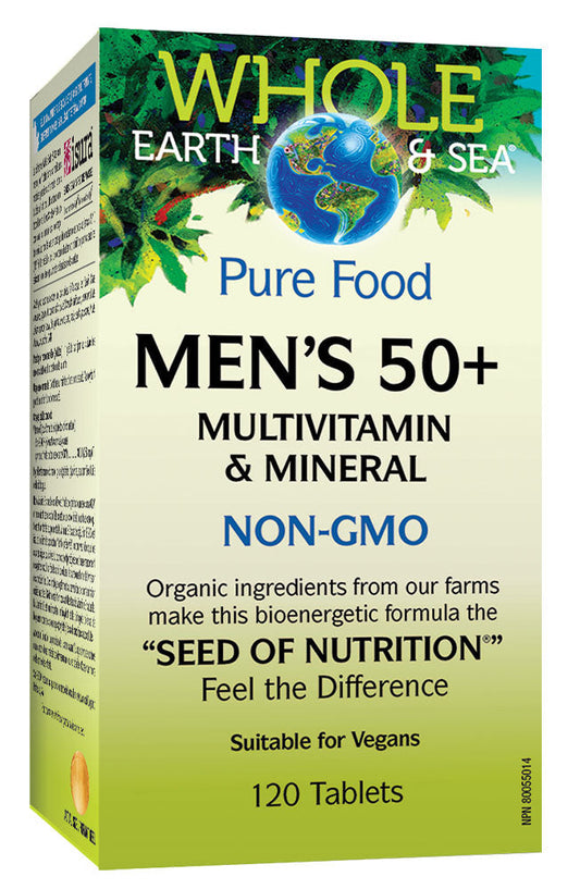 WHOLE EARTH & SEA Men's 50+ Multivitamin & Mineral (120 tabs)