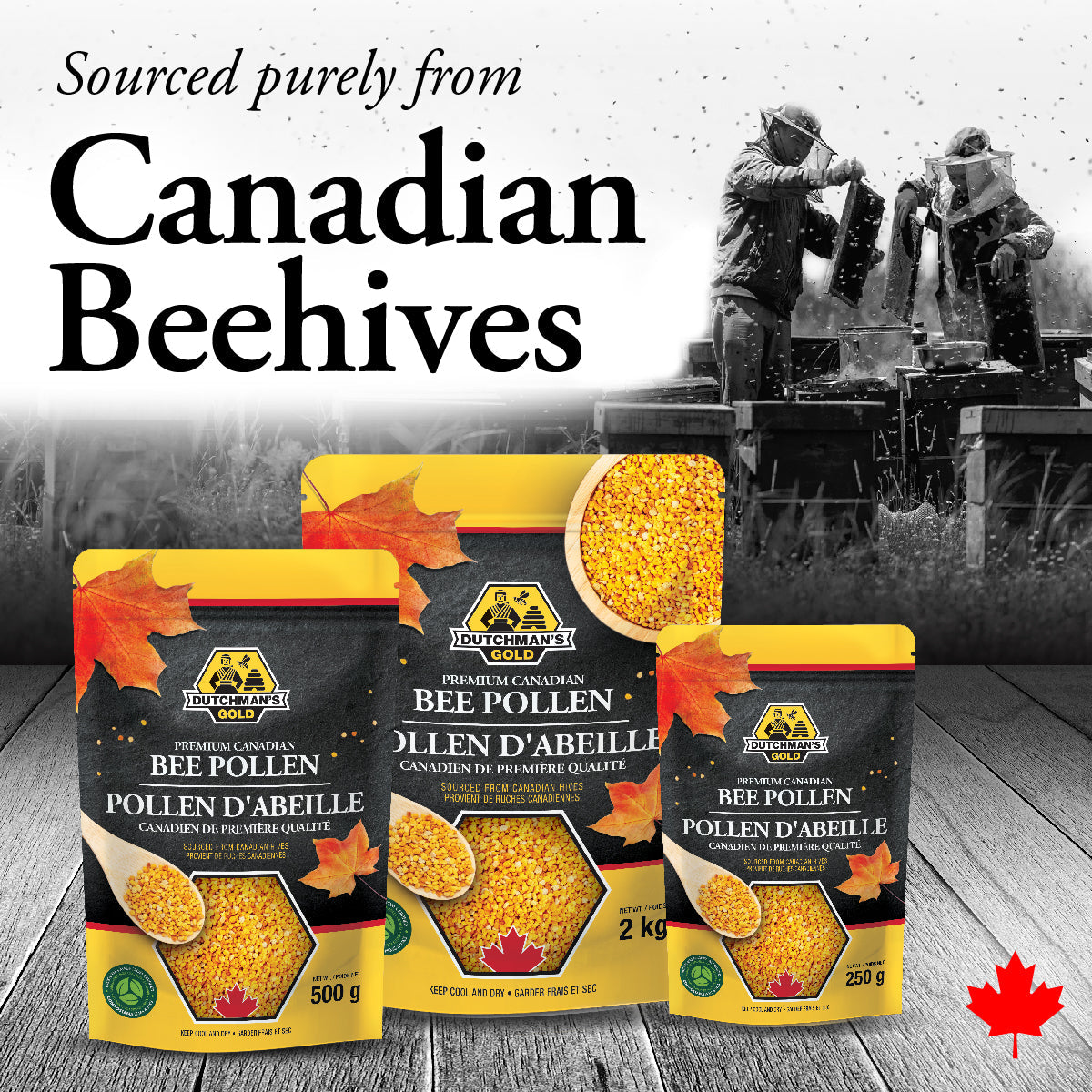 Premium Canadian Bee Pollen GranulesDUTCHMAN'S GOLD