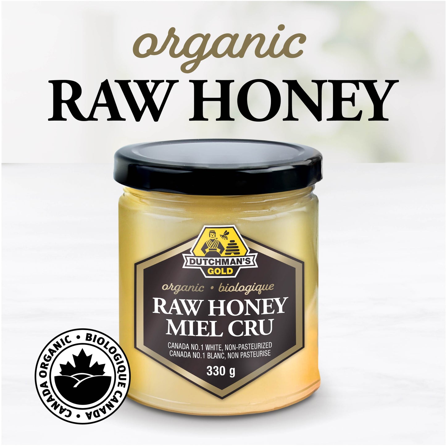 DUTCHMAN'S GOLD Organic Raw Honey 330 g