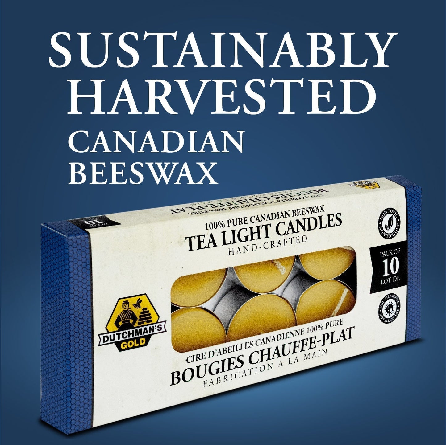 DUTCHMAN'S GOLD Beeswax Tea Lights