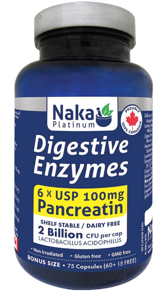 NAKA PLATINUM Digestive Enzymes (75 capsules)