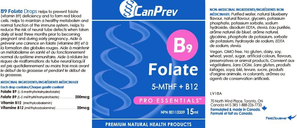 CANPREV B9 Folate 200mcg Drops – Blueberry