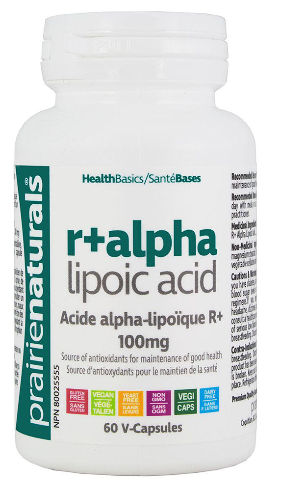 PRAIRIE NATURALS R+Alpha Lipoic Acid (100 mg - veg  60 caps)