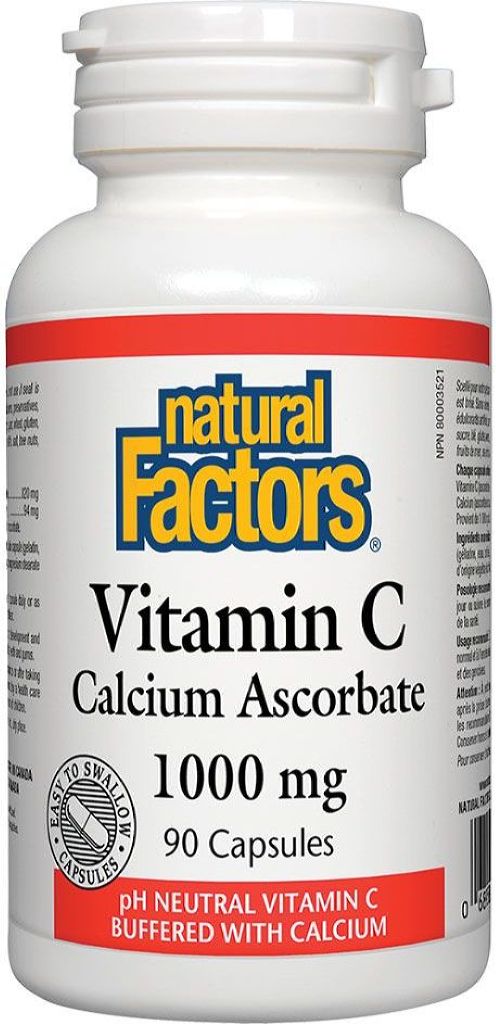 NATURAL FACTORS Vitamin C Calcium Ascorbate (1000 mg - 90 caps)