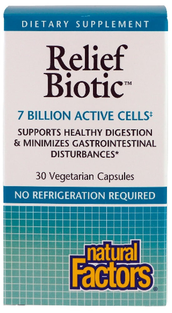 NATURAL FACTORS IBS Relief Biotic (7 Billion - 30 veg caps)