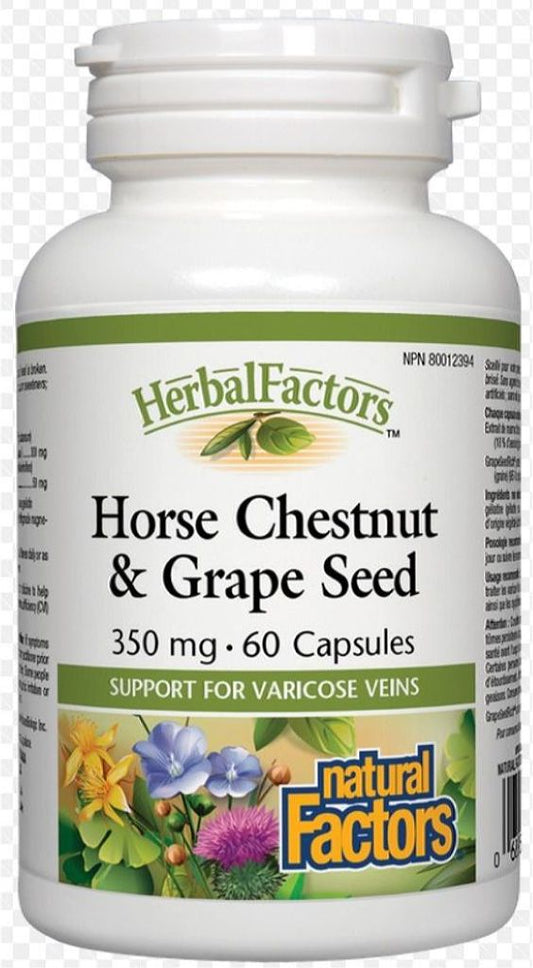 HERBAL FACTORS Horse Chestnut & Grape Seed (60 caps)