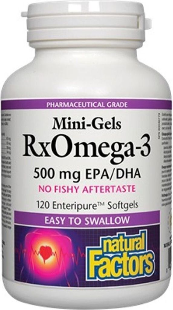 NATURAL FACTORS RxOmega 3 Mini-Gels (500 mg - 120 sgels)