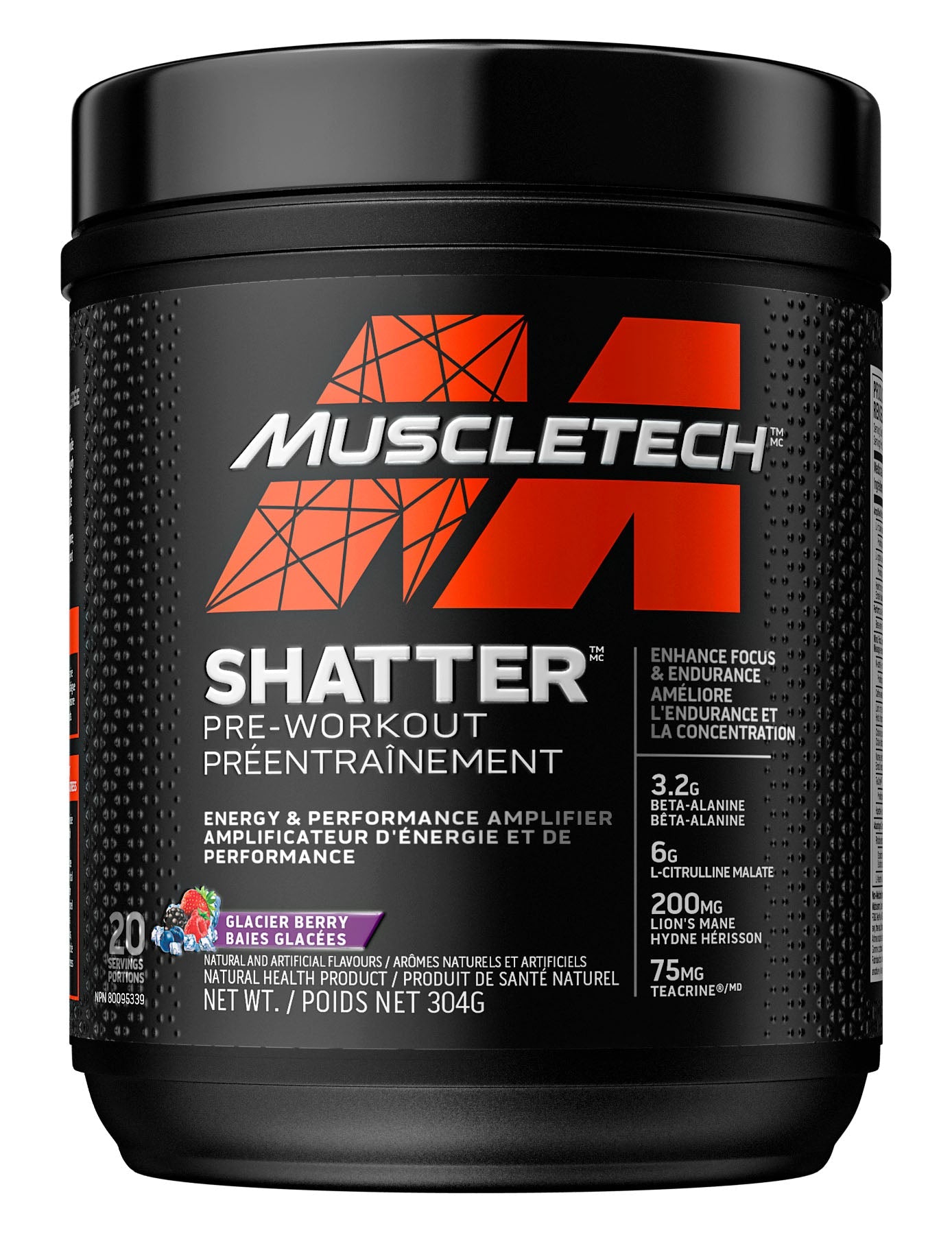 MUSCLE TECH Shatter (Glacier Berry - 304 gr)