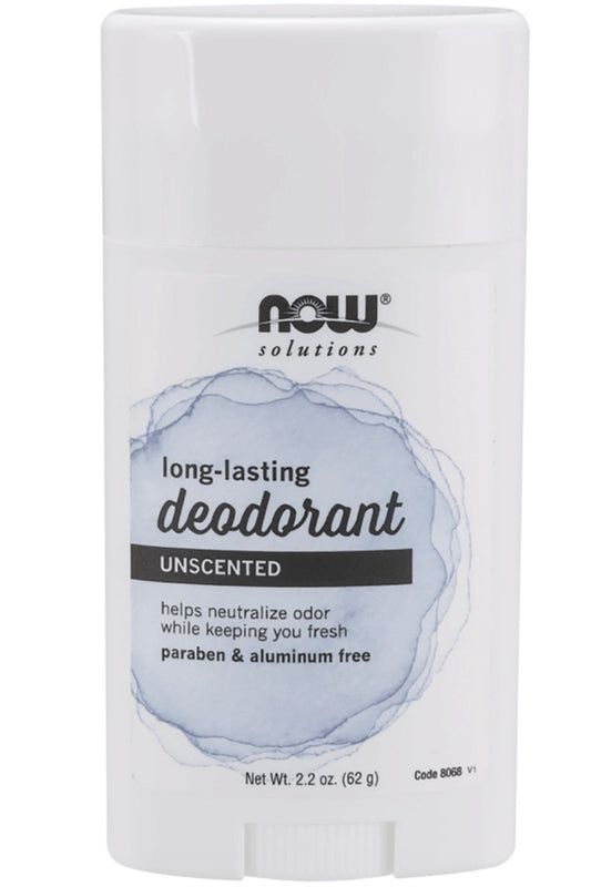 NOW  Deodorant Stick (Long-Lasting Unscented - 62 grams)