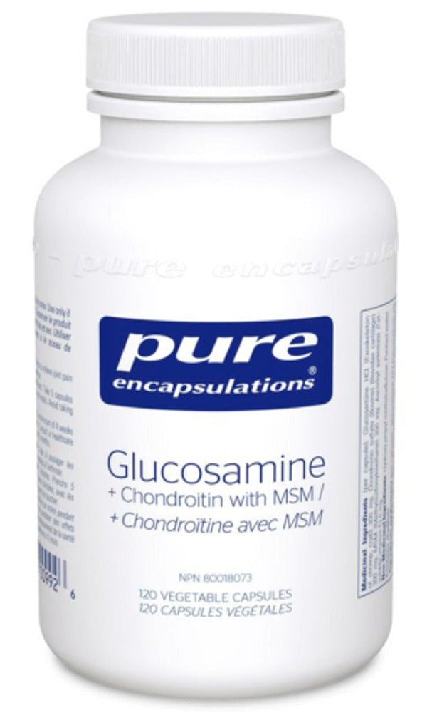 PURE ENCAPSULATIONS Glucosamine + Chondroitin with MSM (120 veg caps)