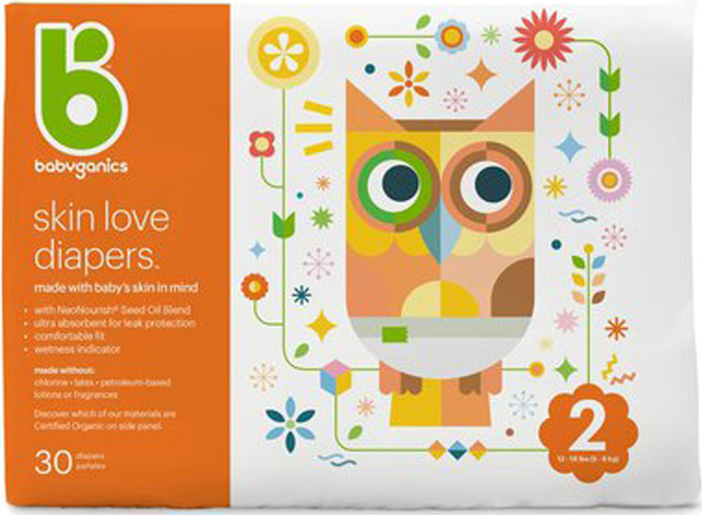 BABYGANICS Diapers - Size 2 Box - 90 ct