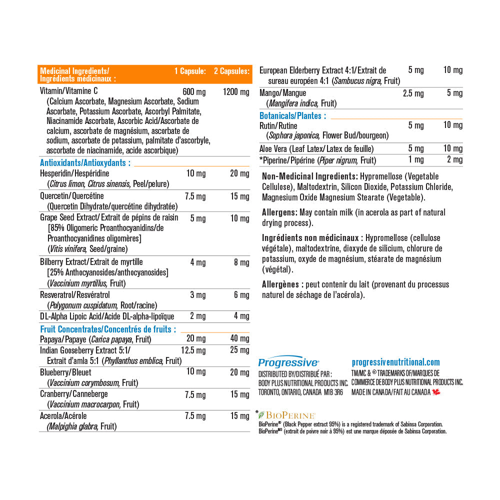 PROGRESSIVE Vitamin C Complex (120 caps)